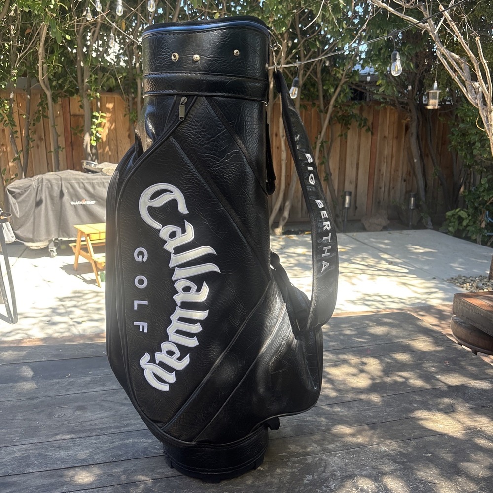 Callaway Staff Big Bertha Black 6-Way Divide Single Strap Golf Bag..material VG